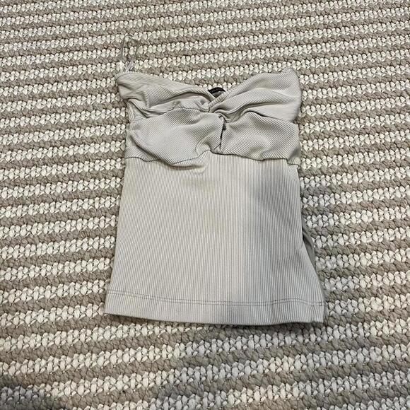 Goldsign Ribbed Twist Front Tube Top - Picture 1 of 4